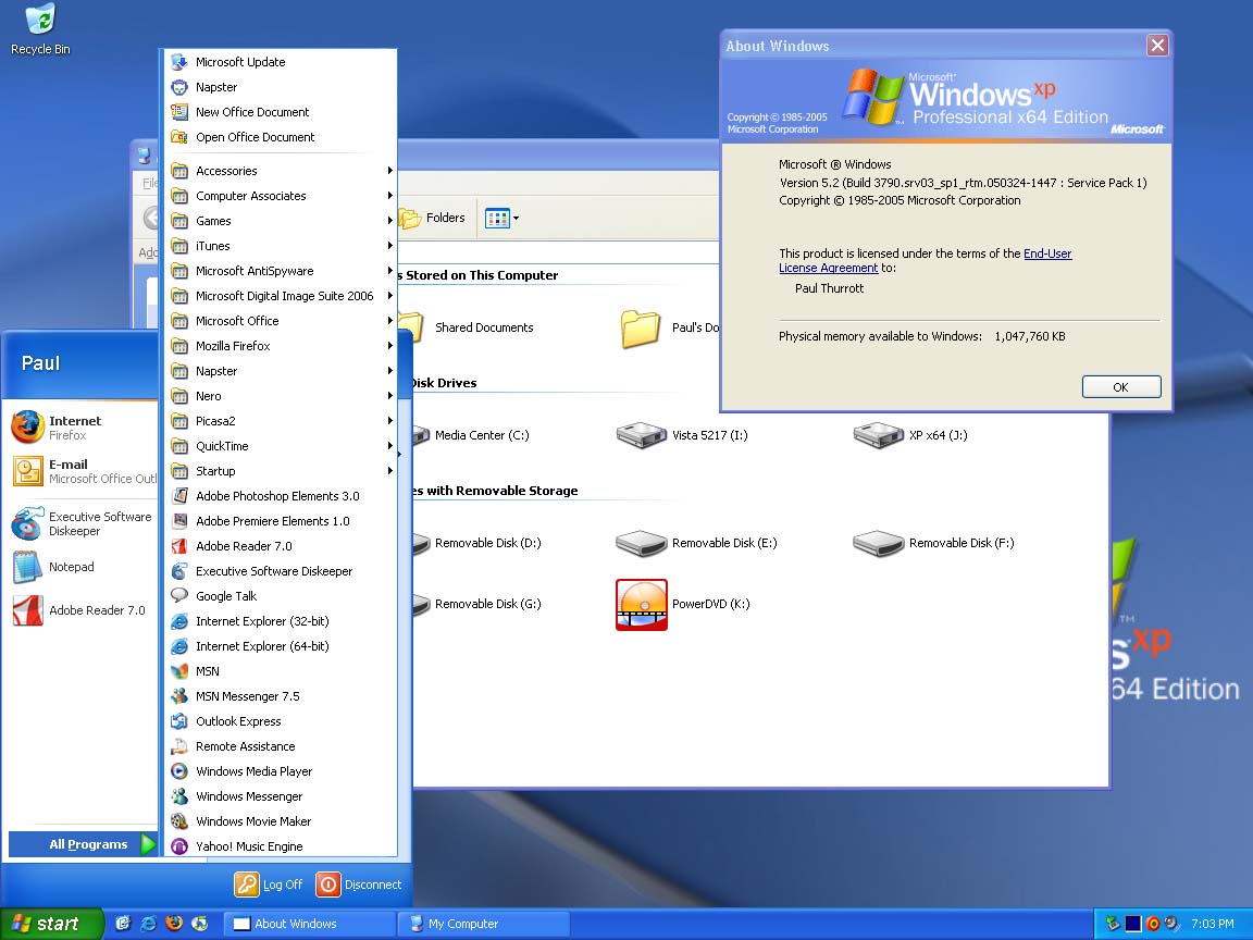 windows xp 64 bit service pack 3